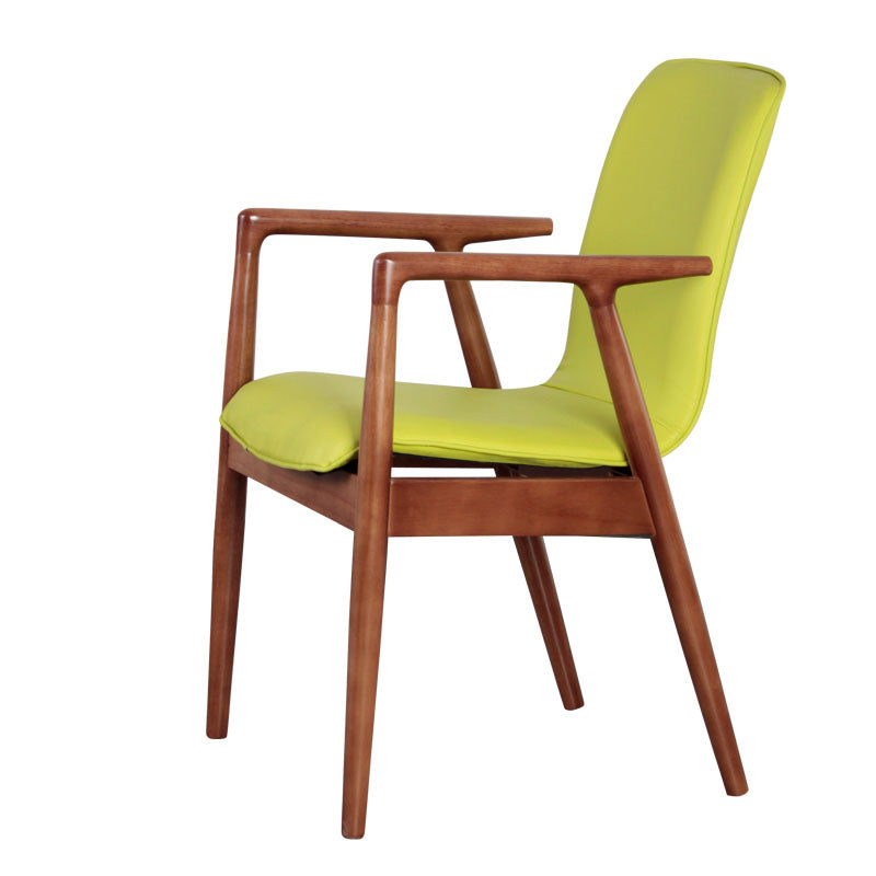 Modern Style Chair Dining Arm Chairs with Wooden Legs for Kitchen Fruit Green 1 Piece Natural Wood Clearhalo ' kitchen&dining_furn' 'Dining Chairs' 'Dining Tables & Seating' 'dining_chair' 'furn' 'furn_dining_chair' 'Furniture' 'furniture_dining_chair' 'Kitchen & Dining Furniture' 'kitchen' 4641304