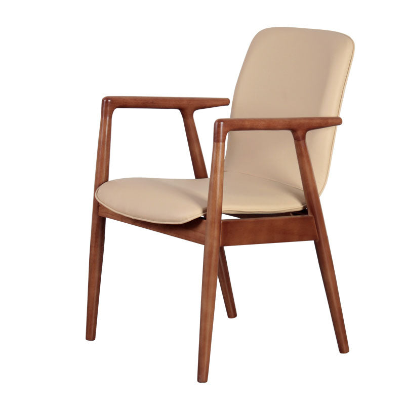 Modern Style Chair Dining Arm Chairs with Wooden Legs for Kitchen Khaki 1 Piece Brown Clearhalo ' kitchen&dining_furn' 'Dining Chairs' 'Dining Tables & Seating' 'dining_chair' 'furn' 'furn_dining_chair' 'Furniture' 'furniture_dining_chair' 'Kitchen & Dining Furniture' 'kitchen' 4641305