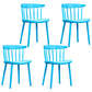 Modern Style Windsor Back Chair Dining Arm Chairs with Plastic Legs for Kitchen Sky Blue 4 Piece Set Clearhalo ' kitchen&dining_furn' 'Dining Chairs' 'Dining Tables & Seating' 'dining_chair' 'furn' 'furn_dining_chair' 'Furniture' 'furniture_dining_chair' 'Kitchen & Dining Furniture' 'kitchen' 4641320