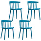 Modern Style Windsor Back Chair Dining Arm Chairs with Plastic Legs for Kitchen Dark Blue 4 Piece Set Clearhalo ' kitchen&dining_furn' 'Dining Chairs' 'Dining Tables & Seating' 'dining_chair' 'furn' 'furn_dining_chair' 'Furniture' 'furniture_dining_chair' 'Kitchen & Dining Furniture' 'kitchen' 4641321