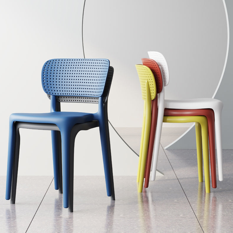 Plastic Scandinavian Dining Side Chair Kitchen Open Back Chair Clearhalo ' kitchen&dining_furn' 'Dining Chairs' 'Dining Tables & Seating' 'dining_chair' 'furn' 'furn_dining_chair' 'Furniture' 'furniture_dining_chair' 'Kitchen & Dining Furniture' 'kitchen' 4641340