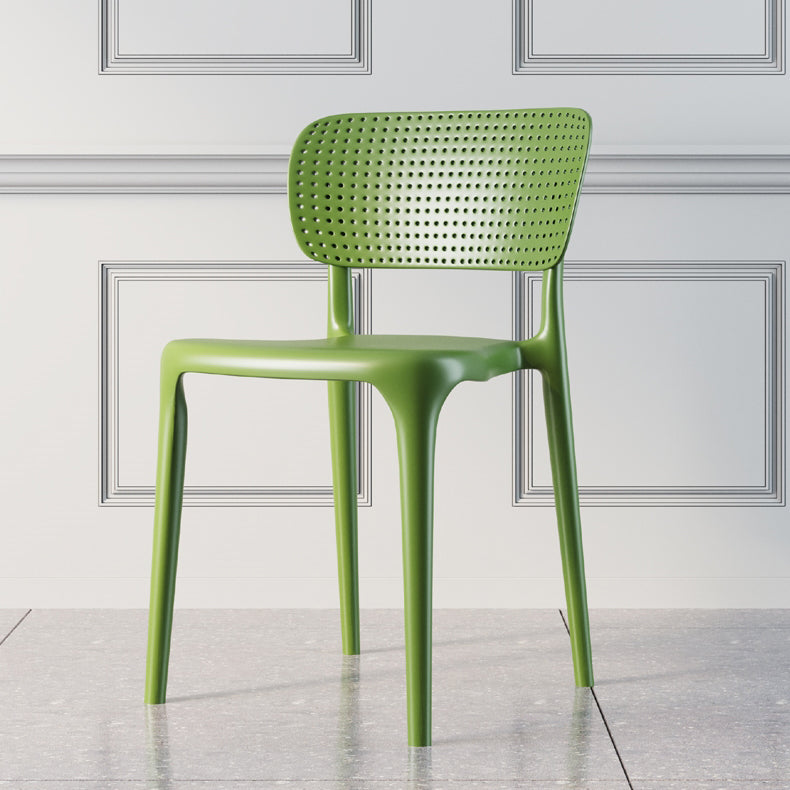 Plastic Scandinavian Dining Side Chair Kitchen Open Back Chair Clearhalo ' kitchen&dining_furn' 'Dining Chairs' 'Dining Tables & Seating' 'dining_chair' 'furn' 'furn_dining_chair' 'Furniture' 'furniture_dining_chair' 'Kitchen & Dining Furniture' 'kitchen' 4641345