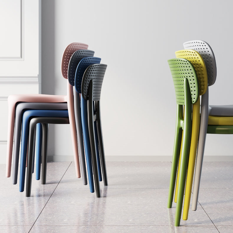 Plastic Scandinavian Dining Side Chair Kitchen Open Back Chair Clearhalo ' kitchen&dining_furn' 'Dining Chairs' 'Dining Tables & Seating' 'dining_chair' 'furn' 'furn_dining_chair' 'Furniture' 'furniture_dining_chair' 'Kitchen & Dining Furniture' 'kitchen' 4641354