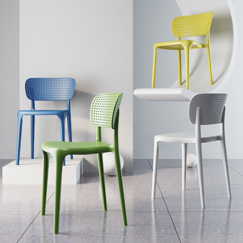 Plastic Scandinavian Dining Side Chair Kitchen Open Back Chair Clearhalo ' kitchen&dining_furn' 'Dining Chairs' 'Dining Tables & Seating' 'dining_chair' 'furn' 'furn_dining_chair' 'Furniture' 'furniture_dining_chair' 'Kitchen & Dining Furniture' 'kitchen' 4641355