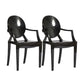 Scandinavian Style Open Back Dining Side Chair Arm Plastic Side Chairs Black 2 Piece Set Clearhalo ' kitchen&dining_furn' 'Dining Chairs' 'Dining Tables & Seating' 'dining_chair' 'furn' 'furn_dining_chair' 'Furniture' 'furniture_dining_chair' 'Kitchen & Dining Furniture' 'kitchen' 4641360