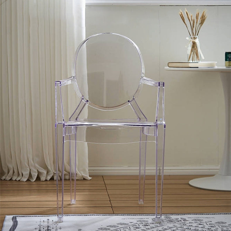 Scandinavian Style Open Back Dining Side Chair Arm Plastic Side Chairs Clearhalo ' kitchen&dining_furn' 'Dining Chairs' 'Dining Tables & Seating' 'dining_chair' 'furn' 'furn_dining_chair' 'Furniture' 'furniture_dining_chair' 'Kitchen & Dining Furniture' 'kitchen' 4641361