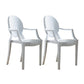 Scandinavian Style Open Back Dining Side Chair Arm Plastic Side Chairs White 2 Piece Set Clearhalo ' kitchen&dining_furn' 'Dining Chairs' 'Dining Tables & Seating' 'dining_chair' 'furn' 'furn_dining_chair' 'Furniture' 'furniture_dining_chair' 'Kitchen & Dining Furniture' 'kitchen' 4641367