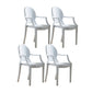 Scandinavian Style Open Back Dining Side Chair Arm Plastic Side Chairs White 4 Piece Set Clearhalo ' kitchen&dining_furn' 'Dining Chairs' 'Dining Tables & Seating' 'dining_chair' 'furn' 'furn_dining_chair' 'Furniture' 'furniture_dining_chair' 'Kitchen & Dining Furniture' 'kitchen' 4641369