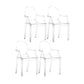 Scandinavian Style Open Back Dining Side Chair Arm Plastic Side Chairs Clear 4 Piece Set Clearhalo ' kitchen&dining_furn' 'Dining Chairs' 'Dining Tables & Seating' 'dining_chair' 'furn' 'furn_dining_chair' 'Furniture' 'furniture_dining_chair' 'Kitchen & Dining Furniture' 'kitchen' 4641373