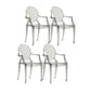 Scandinavian Style Open Back Dining Side Chair Arm Plastic Side Chairs Smoke Gray 4 Piece Set Clearhalo ' kitchen&dining_furn' 'Dining Chairs' 'Dining Tables & Seating' 'dining_chair' 'furn' 'furn_dining_chair' 'Furniture' 'furniture_dining_chair' 'Kitchen & Dining Furniture' 'kitchen' 4641379