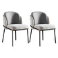 Modern Style Chairs Dining Armless Chairs with Metal Legs for Kitchen Grey 2 Piece Set Clearhalo ' kitchen&dining_furn' 'Dining Chairs' 'Dining Tables & Seating' 'dining_chair' 'furn' 'furn_dining_chair' 'Furniture' 'furniture_dining_chair' 'Kitchen & Dining Furniture' 'kitchen' 4641384