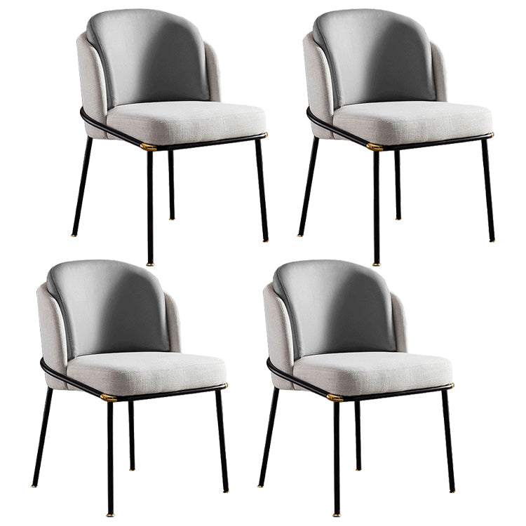 Modern Style Chairs Dining Armless Chairs with Metal Legs for Kitchen Grey 4 Piece Set Clearhalo ' kitchen&dining_furn' 'Dining Chairs' 'Dining Tables & Seating' 'dining_chair' 'furn' 'furn_dining_chair' 'Furniture' 'furniture_dining_chair' 'Kitchen & Dining Furniture' 'kitchen' 4641386