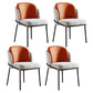 Modern Style Chairs Dining Armless Chairs with Metal Legs for Kitchen Orange 4 Piece Set Clearhalo ' kitchen&dining_furn' 'Dining Chairs' 'Dining Tables & Seating' 'dining_chair' 'furn' 'furn_dining_chair' 'Furniture' 'furniture_dining_chair' 'Kitchen & Dining Furniture' 'kitchen' 4641402