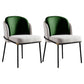 Modern Style Chairs Dining Armless Chairs with Metal Legs for Kitchen Green 2 Piece Set Clearhalo ' kitchen&dining_furn' 'Dining Chairs' 'Dining Tables & Seating' 'dining_chair' 'furn' 'furn_dining_chair' 'Furniture' 'furniture_dining_chair' 'Kitchen & Dining Furniture' 'kitchen' 4641407