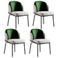 Modern Style Chairs Dining Armless Chairs with Metal Legs for Kitchen Green 4 Piece Set Clearhalo ' kitchen&dining_furn' 'Dining Chairs' 'Dining Tables & Seating' 'dining_chair' 'furn' 'furn_dining_chair' 'Furniture' 'furniture_dining_chair' 'Kitchen & Dining Furniture' 'kitchen' 4641408