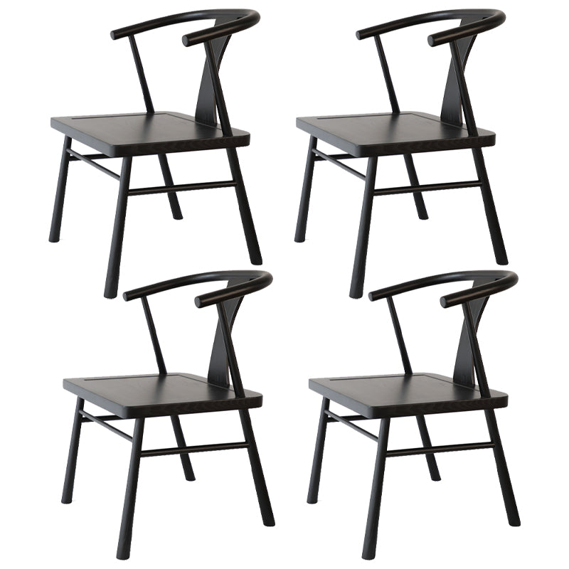 Traditional Style Chair Dining Armless Chairs with Wooden Legs for Kitchen Black 4 Piece Set Clearhalo ' kitchen&dining_furn' 'Dining Chairs' 'Dining Tables & Seating' 'dining_chair' 'furn' 'furn_dining_chair' 'Furniture' 'furniture_dining_chair' 'Kitchen & Dining Furniture' 'kitchen' 4641412