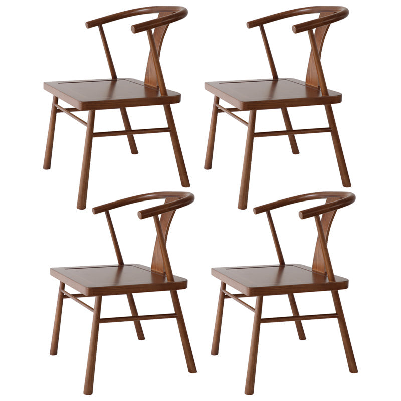 Traditional Style Chair Dining Armless Chairs with Wooden Legs for Kitchen Walnut 4 Piece Set Clearhalo ' kitchen&dining_furn' 'Dining Chairs' 'Dining Tables & Seating' 'dining_chair' 'furn' 'furn_dining_chair' 'Furniture' 'furniture_dining_chair' 'Kitchen & Dining Furniture' 'kitchen' 4641424