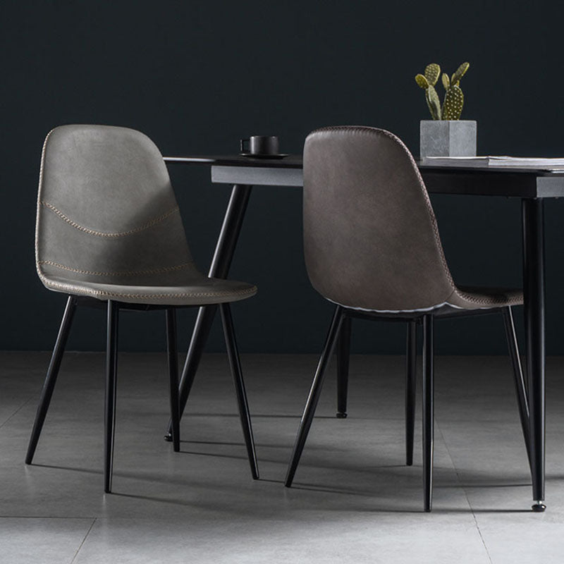 Modern Style Chair Dining Armless Chair with Metal Legs for Kitchen Clearhalo ' kitchen&dining_furn' 'Dining Chairs' 'Dining Tables & Seating' 'dining_chair' 'furn' 'furn_dining_chair' 'Furniture' 'furniture_dining_chair' 'Kitchen & Dining Furniture' 'kitchen' 4641431