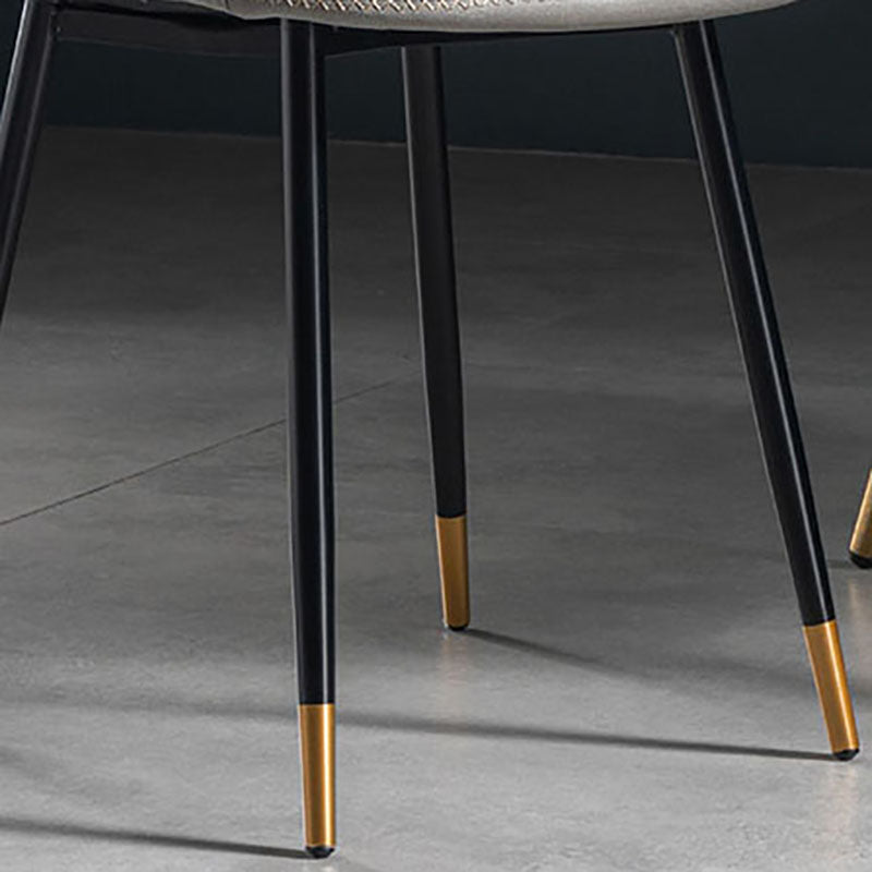 Modern Style Chair Dining Armless Chair with Metal Legs for Kitchen Clearhalo ' kitchen&dining_furn' 'Dining Chairs' 'Dining Tables & Seating' 'dining_chair' 'furn' 'furn_dining_chair' 'Furniture' 'furniture_dining_chair' 'Kitchen & Dining Furniture' 'kitchen' 4641440