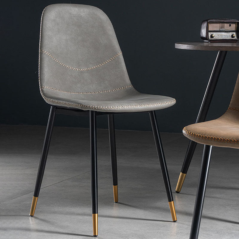 Modern Style Chair Dining Armless Chair with Metal Legs for Kitchen Clearhalo ' kitchen&dining_furn' 'Dining Chairs' 'Dining Tables & Seating' 'dining_chair' 'furn' 'furn_dining_chair' 'Furniture' 'furniture_dining_chair' 'Kitchen & Dining Furniture' 'kitchen' 4641447