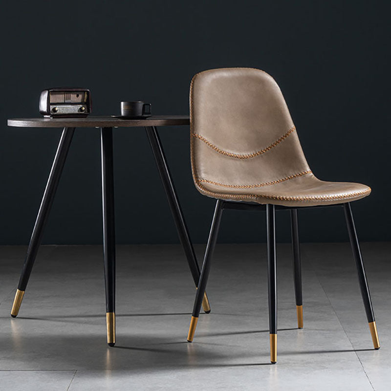 Modern Style Chair Dining Armless Chair with Metal Legs for Kitchen Clearhalo ' kitchen&dining_furn' 'Dining Chairs' 'Dining Tables & Seating' 'dining_chair' 'furn' 'furn_dining_chair' 'Furniture' 'furniture_dining_chair' 'Kitchen & Dining Furniture' 'kitchen' 4641449