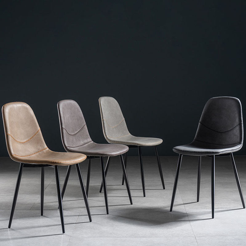 Modern Style Chair Dining Armless Chair with Metal Legs for Kitchen Clearhalo ' kitchen&dining_furn' 'Dining Chairs' 'Dining Tables & Seating' 'dining_chair' 'furn' 'furn_dining_chair' 'Furniture' 'furniture_dining_chair' 'Kitchen & Dining Furniture' 'kitchen' 4641454