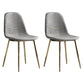 Modern Style Chair Dining Armless Chair with Metal Legs for Kitchen Light Gray 2 Piece Set Brass Gold Clearhalo ' kitchen&dining_furn' 'Dining Chairs' 'Dining Tables & Seating' 'dining_chair' 'furn' 'furn_dining_chair' 'Furniture' 'furniture_dining_chair' 'Kitchen & Dining Furniture' 'kitchen' 4641465