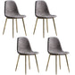Modern Style Chair Dining Armless Chair with Metal Legs for Kitchen Gray Purple 4 Piece Set Brass Gold Clearhalo ' kitchen&dining_furn' 'Dining Chairs' 'Dining Tables & Seating' 'dining_chair' 'furn' 'furn_dining_chair' 'Furniture' 'furniture_dining_chair' 'Kitchen & Dining Furniture' 'kitchen' 4641493