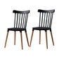 Modern Style Slat Back Chair Dining Armless Chairs with Wooden Legs for Kitchen Black 2 Piece Set Clearhalo ' kitchen&dining_furn' 'Dining Chairs' 'Dining Tables & Seating' 'dining_chair' 'furn' 'furn_dining_chair' 'Furniture' 'furniture_dining_chair' 'Kitchen & Dining Furniture' 'kitchen' 4641519