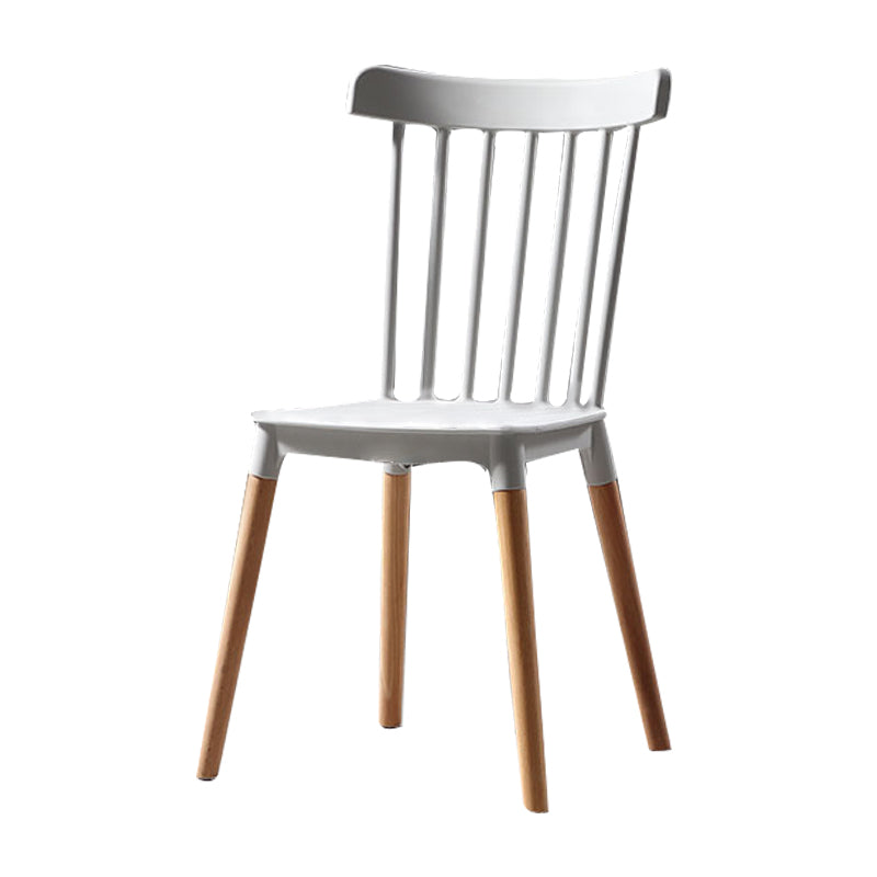 Modern Style Slat Back Chair Dining Armless Chairs with Wooden Legs for Kitchen Light Gray 1 Piece Clearhalo ' kitchen&dining_furn' 'Dining Chairs' 'Dining Tables & Seating' 'dining_chair' 'furn' 'furn_dining_chair' 'Furniture' 'furniture_dining_chair' 'Kitchen & Dining Furniture' 'kitchen' 4641529