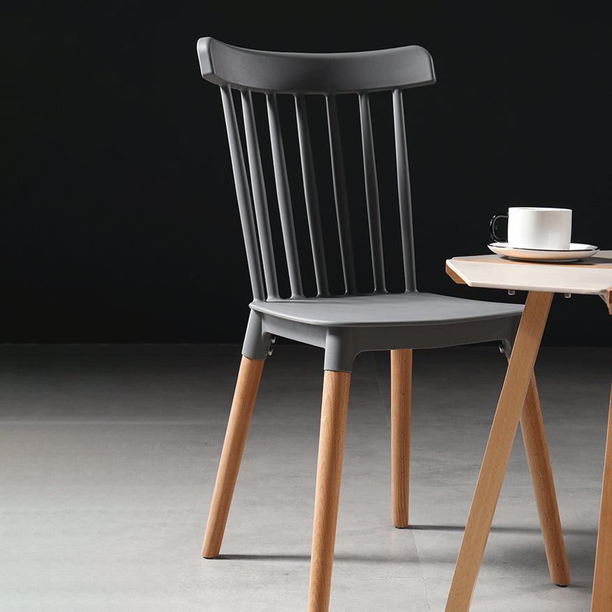 Modern Style Slat Back Chair Dining Armless Chairs with Wooden Legs for Kitchen Clearhalo ' kitchen&dining_furn' 'Dining Chairs' 'Dining Tables & Seating' 'dining_chair' 'furn' 'furn_dining_chair' 'Furniture' 'furniture_dining_chair' 'Kitchen & Dining Furniture' 'kitchen' 4641533