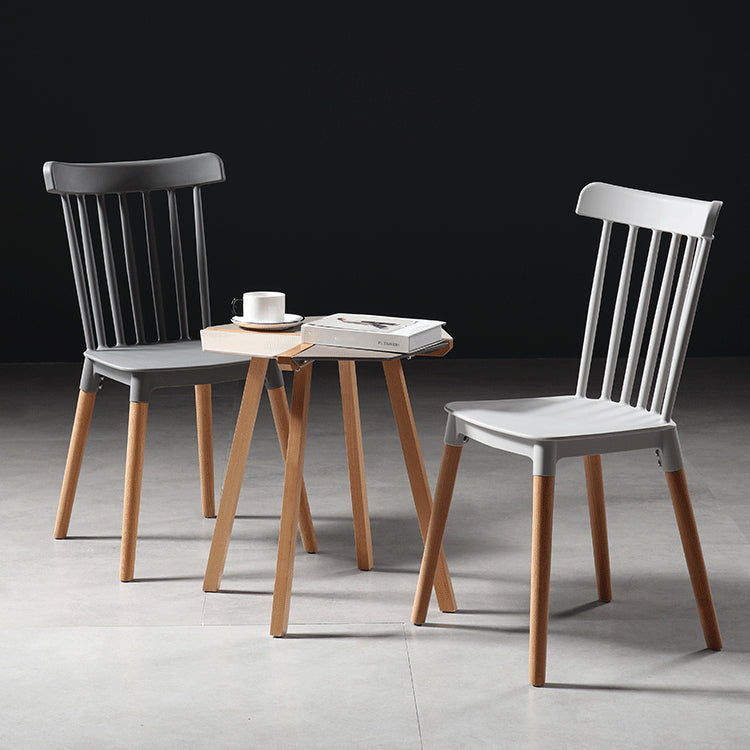 Modern Style Slat Back Chair Dining Armless Chairs with Wooden Legs for Kitchen Clearhalo ' kitchen&dining_furn' 'Dining Chairs' 'Dining Tables & Seating' 'dining_chair' 'furn' 'furn_dining_chair' 'Furniture' 'furniture_dining_chair' 'Kitchen & Dining Furniture' 'kitchen' 4641535