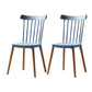 Modern Style Slat Back Chair Dining Armless Chairs with Wooden Legs for Kitchen Blue 2 Piece Set Clearhalo ' kitchen&dining_furn' 'Dining Chairs' 'Dining Tables & Seating' 'dining_chair' 'furn' 'furn_dining_chair' 'Furniture' 'furniture_dining_chair' 'Kitchen & Dining Furniture' 'kitchen' 4641541