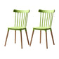 Modern Style Slat Back Chair Dining Armless Chairs with Wooden Legs for Kitchen Green 2 Piece Set Clearhalo ' kitchen&dining_furn' 'Dining Chairs' 'Dining Tables & Seating' 'dining_chair' 'furn' 'furn_dining_chair' 'Furniture' 'furniture_dining_chair' 'Kitchen & Dining Furniture' 'kitchen' 4641544