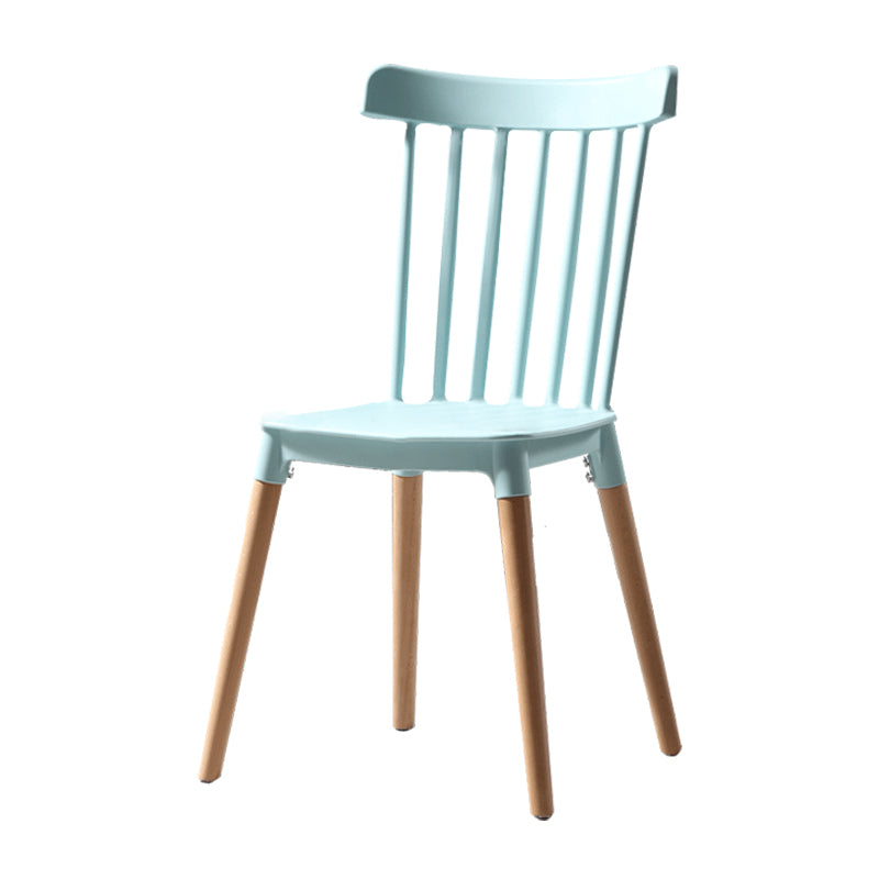 Modern Style Slat Back Chair Dining Armless Chairs with Wooden Legs for Kitchen Mint Green 1 Piece Clearhalo ' kitchen&dining_furn' 'Dining Chairs' 'Dining Tables & Seating' 'dining_chair' 'furn' 'furn_dining_chair' 'Furniture' 'furniture_dining_chair' 'Kitchen & Dining Furniture' 'kitchen' 4641552