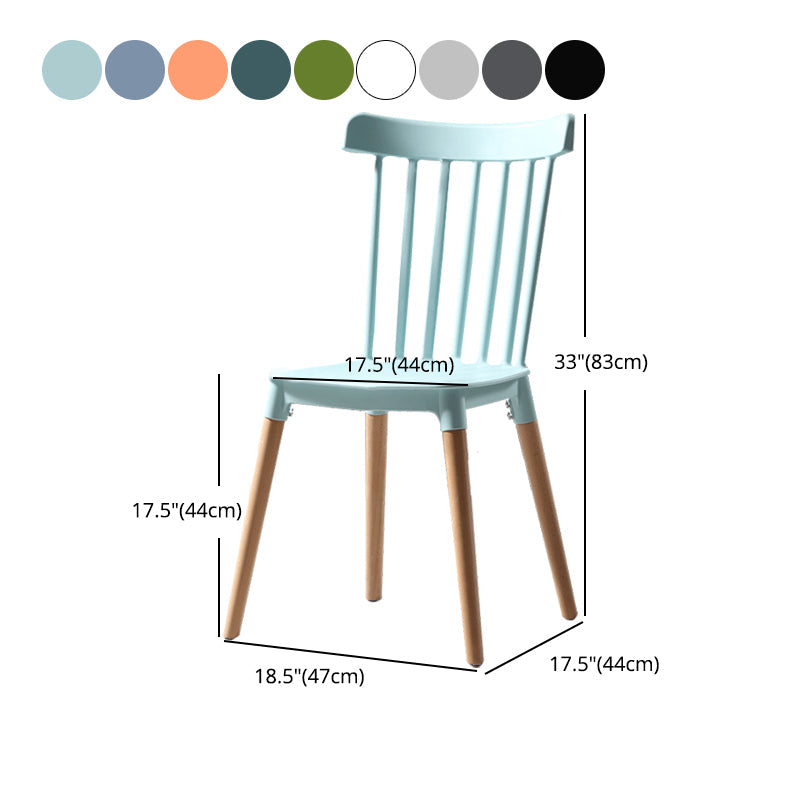 Modern Style Slat Back Chair Dining Armless Chairs with Wooden Legs for Kitchen Clearhalo ' kitchen&dining_furn' 'Dining Chairs' 'Dining Tables & Seating' 'dining_chair' 'furn' 'furn_dining_chair' 'Furniture' 'furniture_dining_chair' 'Kitchen & Dining Furniture' 'kitchen' 4641555