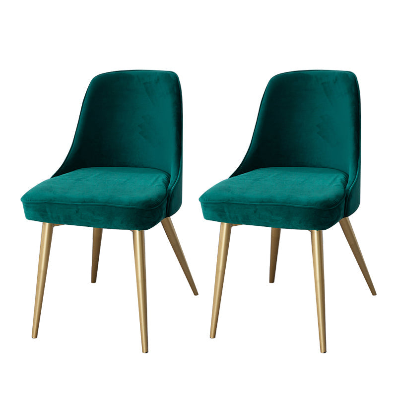 Glam 1/2/5 Pieces Dining Table and Chairs Rectangle Dining Table Set 2 Green Chairs Clearhalo 'Dining Room Sets' 'Dining Tables & Seating' 'dining_room_set' 'furn' 'furn_dining_room_set' 'Furniture' 'furniture_dining_room_set' 'Kitchen & Dining Furniture' 'kitchen&dining_furn' 'kitchen' 4643859