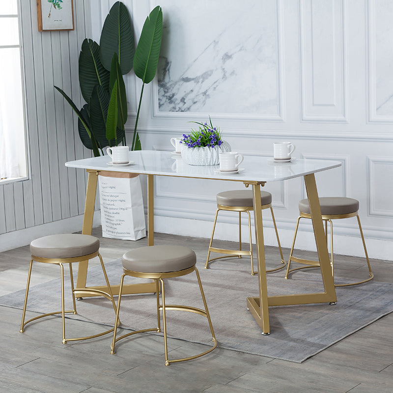 Glam 1/2/5 Pieces Dining Table and Chairs Rectangle Dining Table Set Clearhalo 'Dining Room Sets' 'Dining Tables & Seating' 'dining_room_set' 'furn' 'furn_dining_room_set' 'Furniture' 'furniture_dining_room_set' 'Kitchen & Dining Furniture' 'kitchen&dining_furn' 'kitchen' 4643865