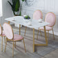 Glam 1/2/5 Pieces Dining Table and Chairs Rectangle Dining Table Set Clearhalo 'Dining Room Sets' 'Dining Tables & Seating' 'dining_room_set' 'furn' 'furn_dining_room_set' 'Furniture' 'furniture_dining_room_set' 'Kitchen & Dining Furniture' 'kitchen&dining_furn' 'kitchen' 4643868