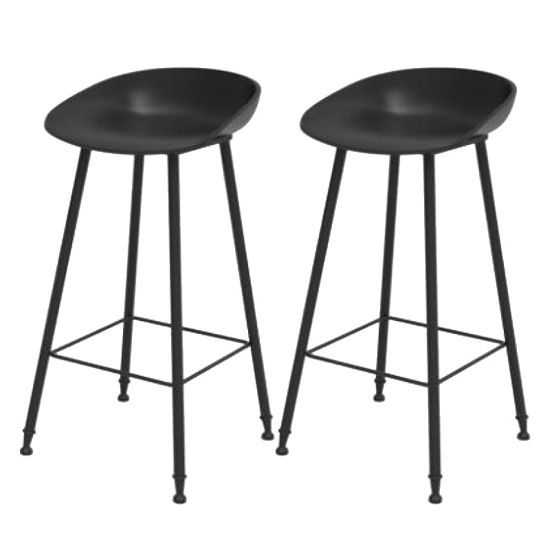 Industrial Style Bar-stool Bucket PP Seat Counter Stool for Kitchen Bar Black 2 Piece Set Clearhalo 'Bar Furniture' 'Bar Stools' 'bar_stools' 'furn' 'furn_bar_stools' 'furniture_bar_stools' 'Kitchen & Dining Furniture' 'kitchen&dining_furn' 'kitchen' 'kitchen_furn' Furniture' 4644627