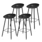 Industrial Style Bar-stool Bucket PP Seat Counter Stool for Kitchen Bar Black 4 Piece Set Clearhalo 'Bar Furniture' 'Bar Stools' 'bar_stools' 'furn' 'furn_bar_stools' 'furniture_bar_stools' 'Kitchen & Dining Furniture' 'kitchen&dining_furn' 'kitchen' 'kitchen_furn' Furniture' 4644630