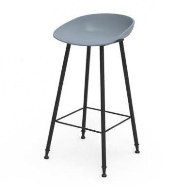 Industrial Style Bar-stool Bucket PP Seat Counter Stool for Kitchen Bar Grey 1 Piece Clearhalo 'Bar Furniture' 'Bar Stools' 'bar_stools' 'furn' 'furn_bar_stools' 'furniture_bar_stools' 'Kitchen & Dining Furniture' 'kitchen&dining_furn' 'kitchen' 'kitchen_furn' Furniture' 4644632
