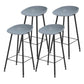 Industrial Style Bar-stool Bucket PP Seat Counter Stool for Kitchen Bar Grey 4 Piece Set Clearhalo 'Bar Furniture' 'Bar Stools' 'bar_stools' 'furn' 'furn_bar_stools' 'furniture_bar_stools' 'Kitchen & Dining Furniture' 'kitchen&dining_furn' 'kitchen' 'kitchen_furn' Furniture' 4644635