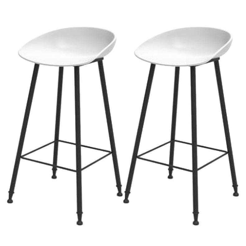 Industrial Style Bar-stool Bucket PP Seat Counter Stool for Kitchen Bar White 2 Piece Set Clearhalo 'Bar Furniture' 'Bar Stools' 'bar_stools' 'furn' 'furn_bar_stools' 'furniture_bar_stools' 'Kitchen & Dining Furniture' 'kitchen&dining_furn' 'kitchen' 'kitchen_furn' Furniture' 4644640