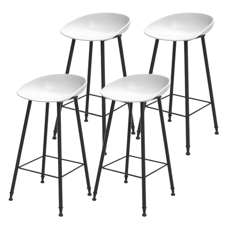 Industrial Style Bar-stool Bucket PP Seat Counter Stool for Kitchen Bar White 4 Piece Set Clearhalo 'Bar Furniture' 'Bar Stools' 'bar_stools' 'furn' 'furn_bar_stools' 'furniture_bar_stools' 'Kitchen & Dining Furniture' 'kitchen&dining_furn' 'kitchen' 'kitchen_furn' Furniture' 4644641