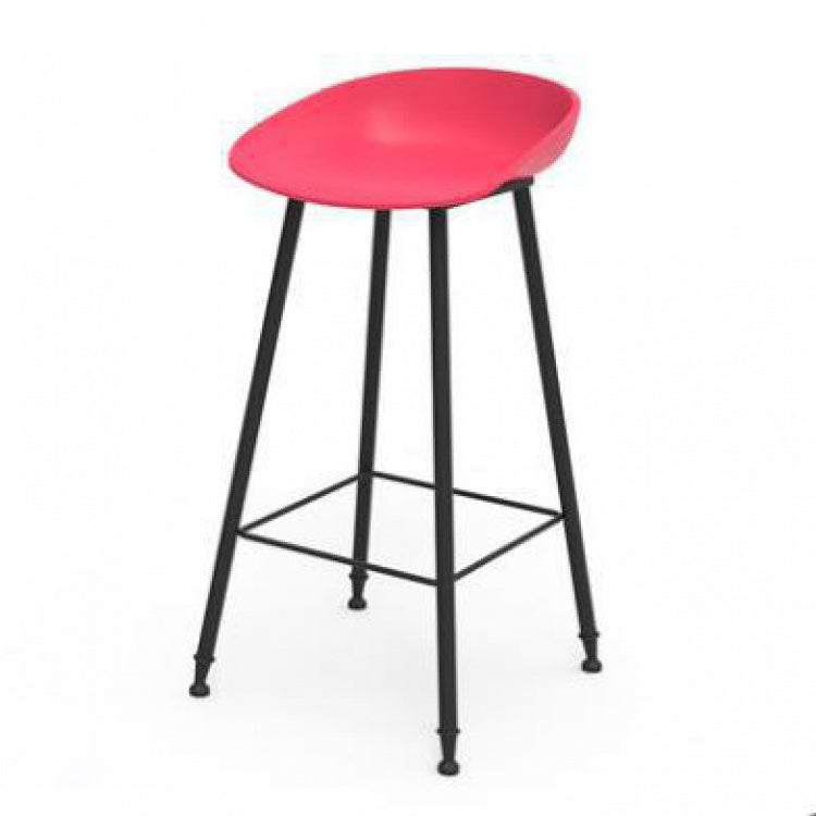 Industrial Style Bar-stool Bucket PP Seat Counter Stool for Kitchen Bar Red 1 Piece Clearhalo 'Bar Furniture' 'Bar Stools' 'bar_stools' 'furn' 'furn_bar_stools' 'furniture_bar_stools' 'Kitchen & Dining Furniture' 'kitchen&dining_furn' 'kitchen' 'kitchen_furn' Furniture' 4644642
