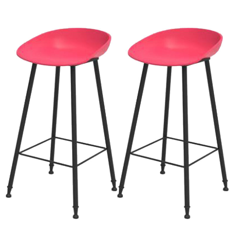 Industrial Style Bar-stool Bucket PP Seat Counter Stool for Kitchen Bar Red 2 Piece Set Clearhalo 'Bar Furniture' 'Bar Stools' 'bar_stools' 'furn' 'furn_bar_stools' 'furniture_bar_stools' 'Kitchen & Dining Furniture' 'kitchen&dining_furn' 'kitchen' 'kitchen_furn' Furniture' 4644643