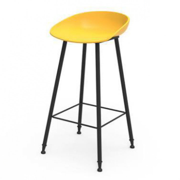 Industrial Style Bar-stool Bucket PP Seat Counter Stool for Kitchen Bar Yellow 1 Piece Clearhalo 'Bar Furniture' 'Bar Stools' 'bar_stools' 'furn' 'furn_bar_stools' 'furniture_bar_stools' 'Kitchen & Dining Furniture' 'kitchen&dining_furn' 'kitchen' 'kitchen_furn' Furniture' 4644645