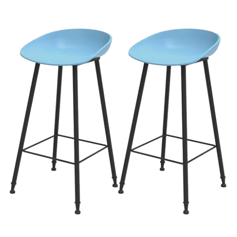 Industrial Style Bar-stool Bucket PP Seat Counter Stool for Kitchen Bar Blue 2 Piece Set Clearhalo 'Bar Furniture' 'Bar Stools' 'bar_stools' 'furn' 'furn_bar_stools' 'furniture_bar_stools' 'Kitchen & Dining Furniture' 'kitchen&dining_furn' 'kitchen' 'kitchen_furn' Furniture' 4644649