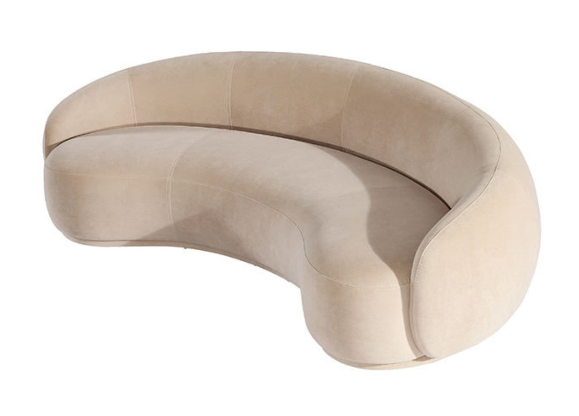 Ultra-Modern Tight Back Sofa 27.6"High Armless Curved Sofa for Apartment Clearhalo 'furn' 'furn_sofas' 'Furniture' 'furniture_sofas' 'kitchen' 'kitchen_sofas' 'Living Room Furniture' 'Sofa' 'sofas' 4647705